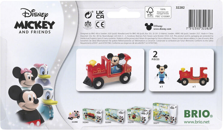 Brio Brio Mickey Mouse og lokomotiv