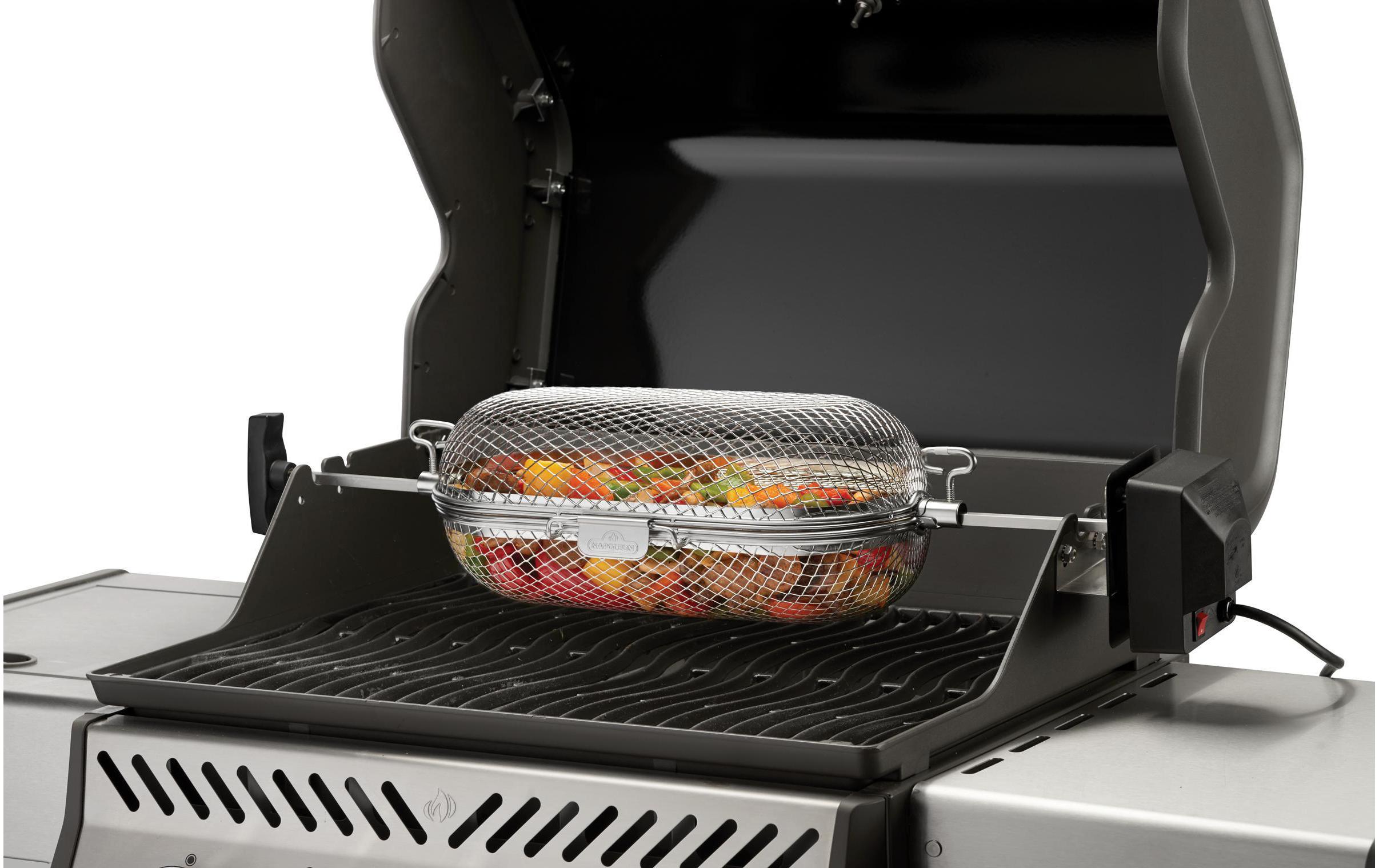 Grillkorb für DrehspiessGrillkorb aus Edelstahl