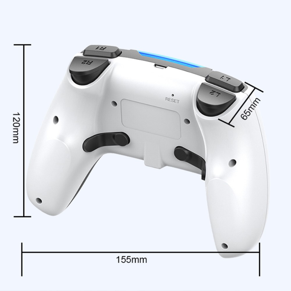 Sony PlayStation PS4 / Nintendo Switch / PC / Smartphone Wireless Bluetooth Game Controller mit 3.5mm Klinke (iOS / Android) - Weiss / Schwarz