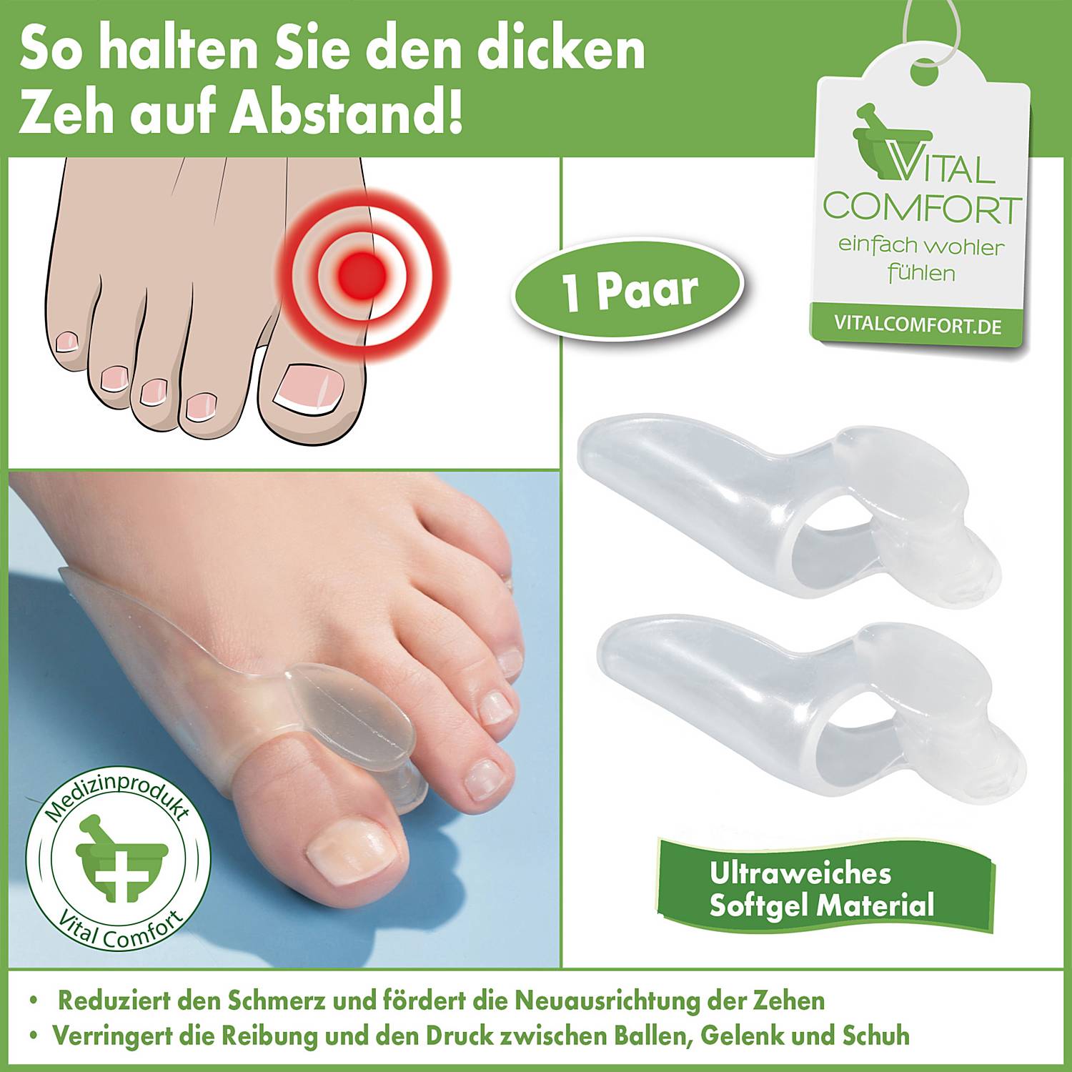 Zehentrenner 2 Paar