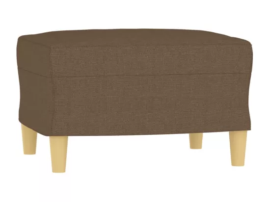Canapé à 3 places avec repose-pieds Marron 180 cm Tissu