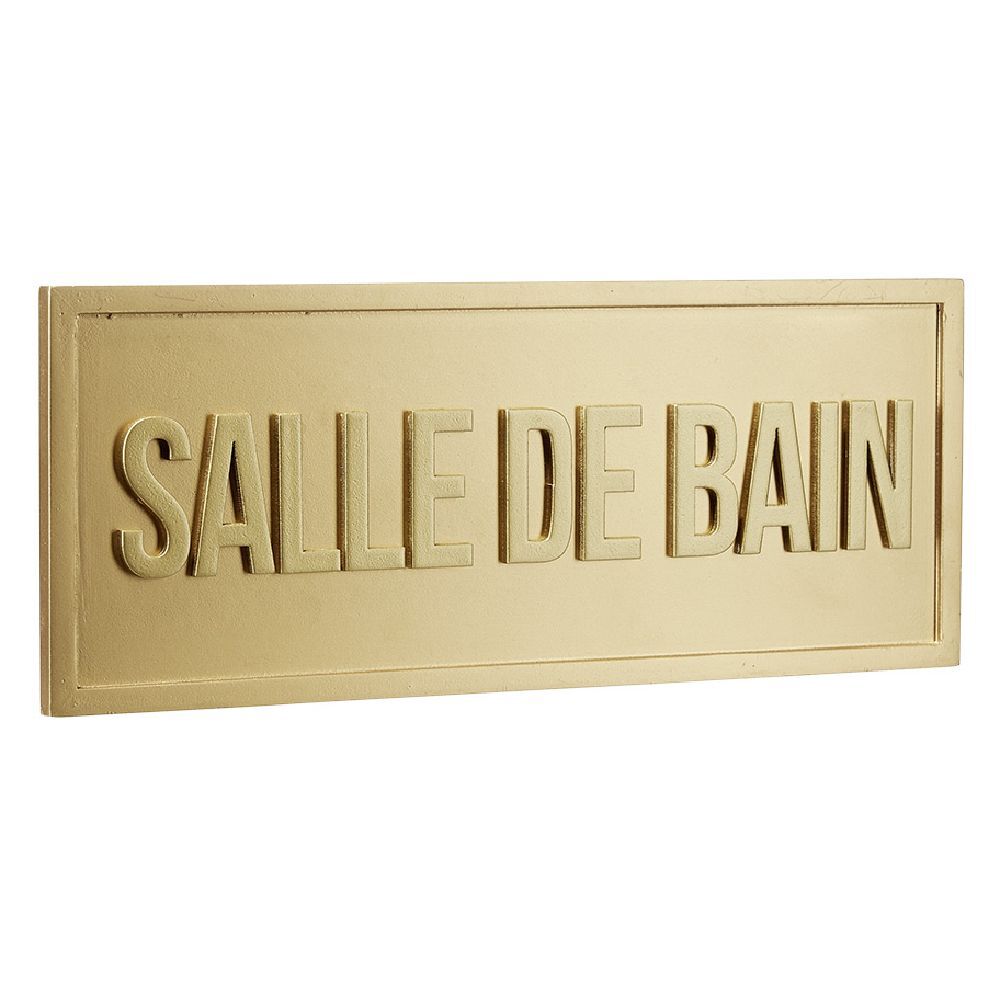 Plaque déco murale dorée