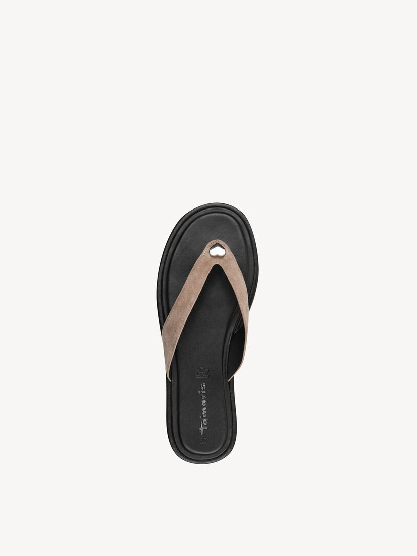 Leren Flip Flops - beige