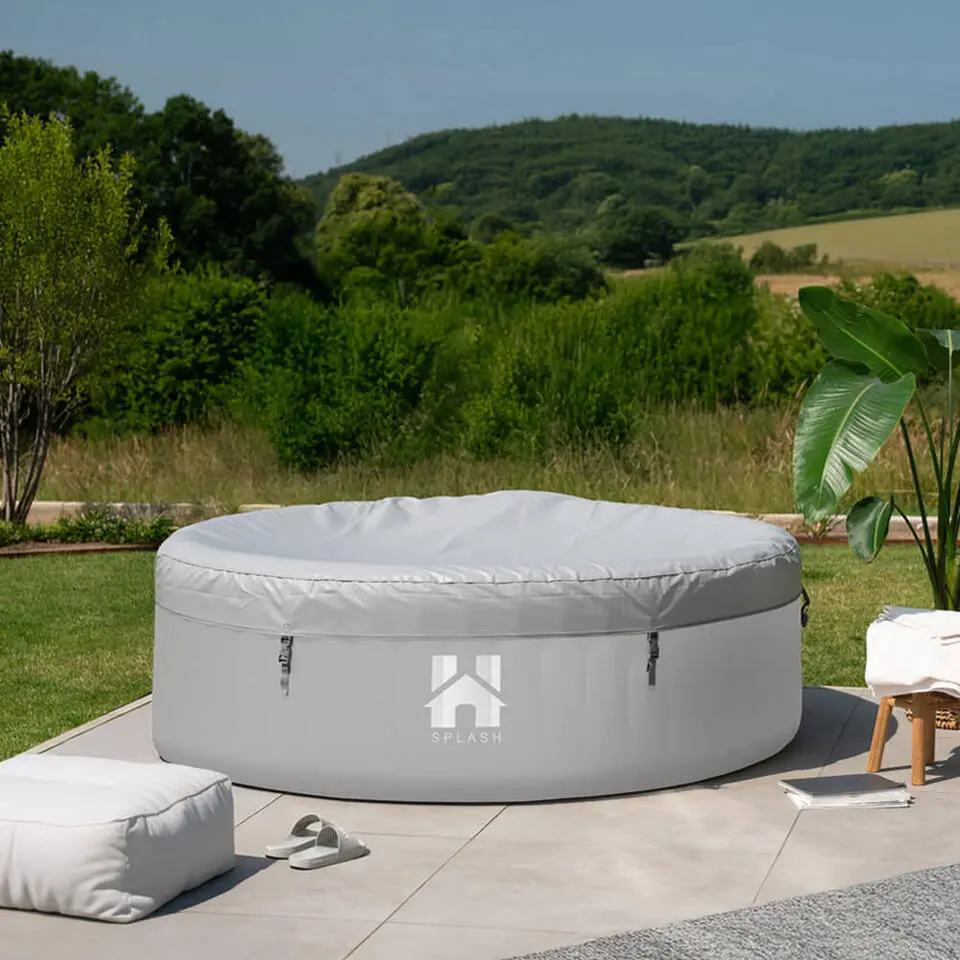 HOME DELUXE Opblaasbare Whirlpool Splash Grijs 4 st.