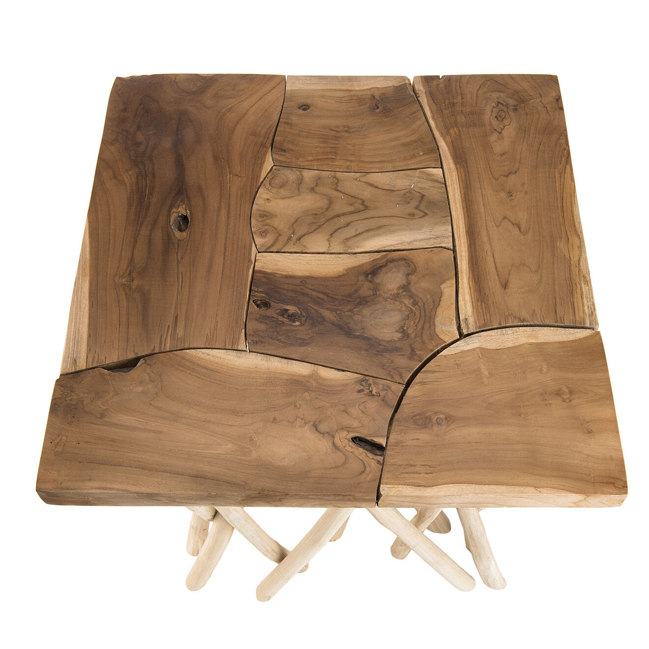 Macabane Table d'appoint Clara teck - 55x55x56 cm