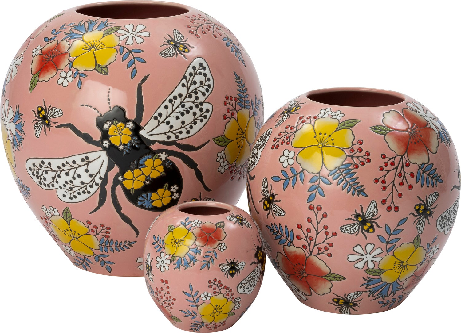 Intratuin vaas Nik roze D 26 H 26 cm