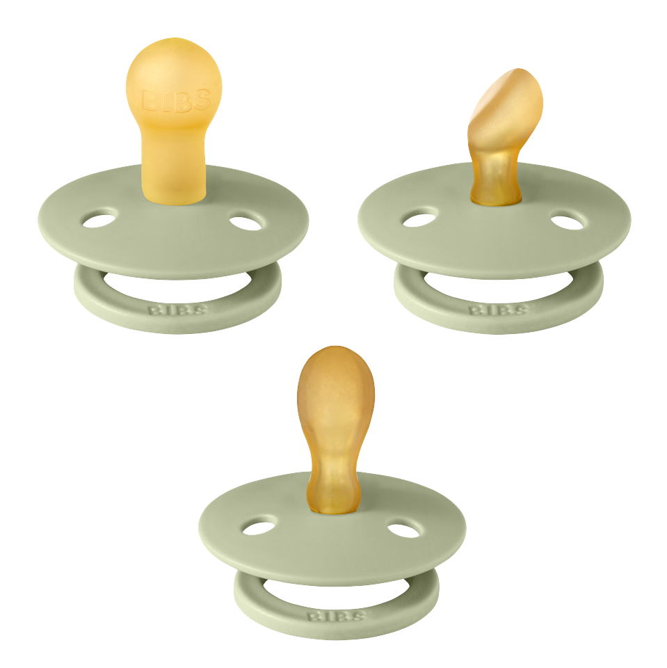 BIBS - Pacifiers Try-it Colour 3 PACK - Sage - Size 1
