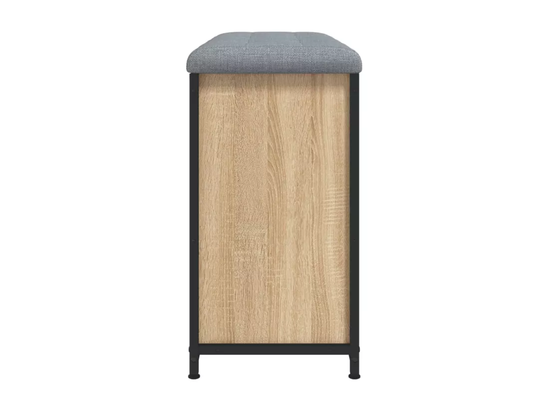 Banc à chaussures tiroir rabattable chêne sonoma 82x32x56 cm