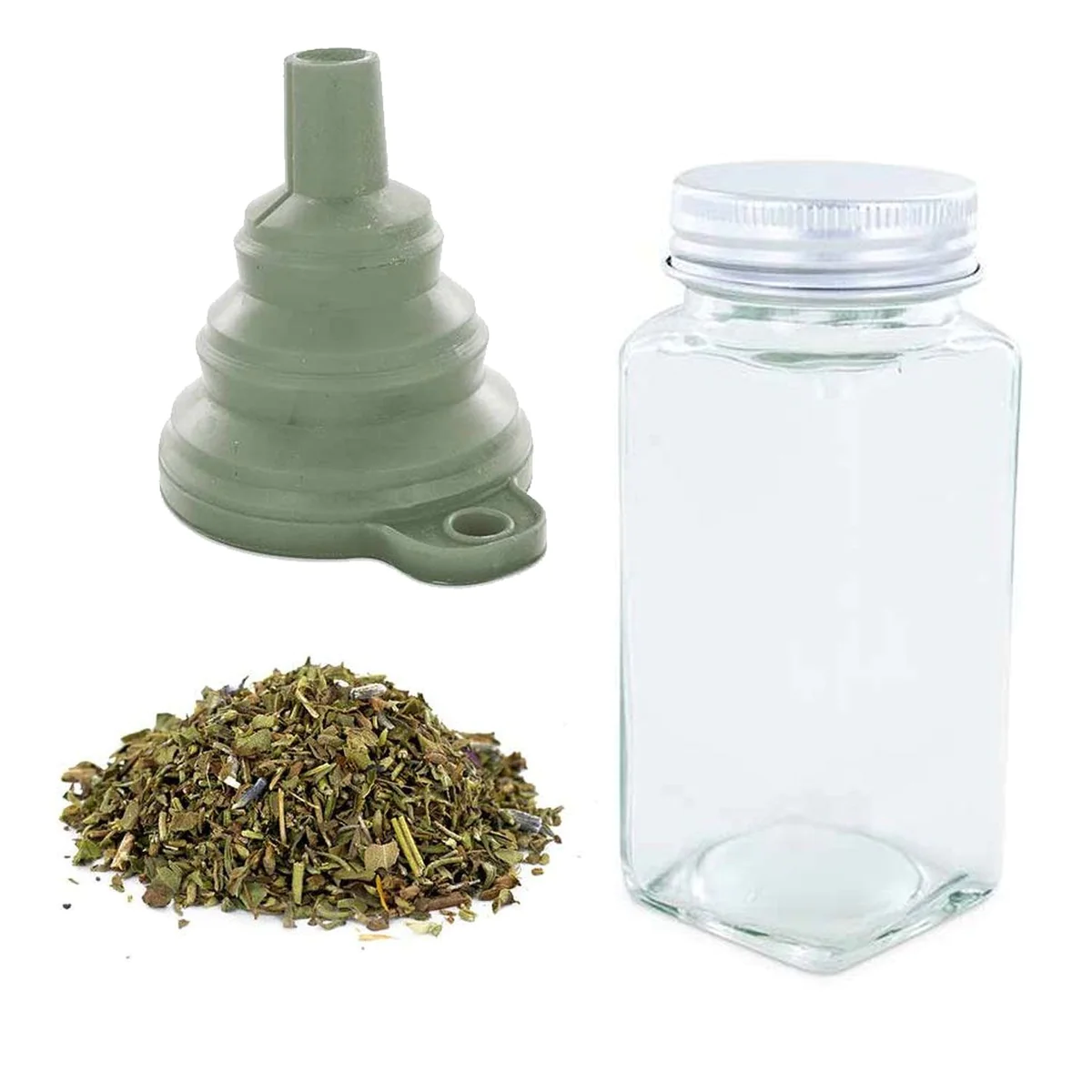 Flacon à épices poudreur + entonnoir + herbes de provence 20 g Aromand