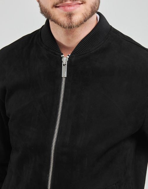 Selected - SLHARCHIVE BOMBER SUEDE - Noir