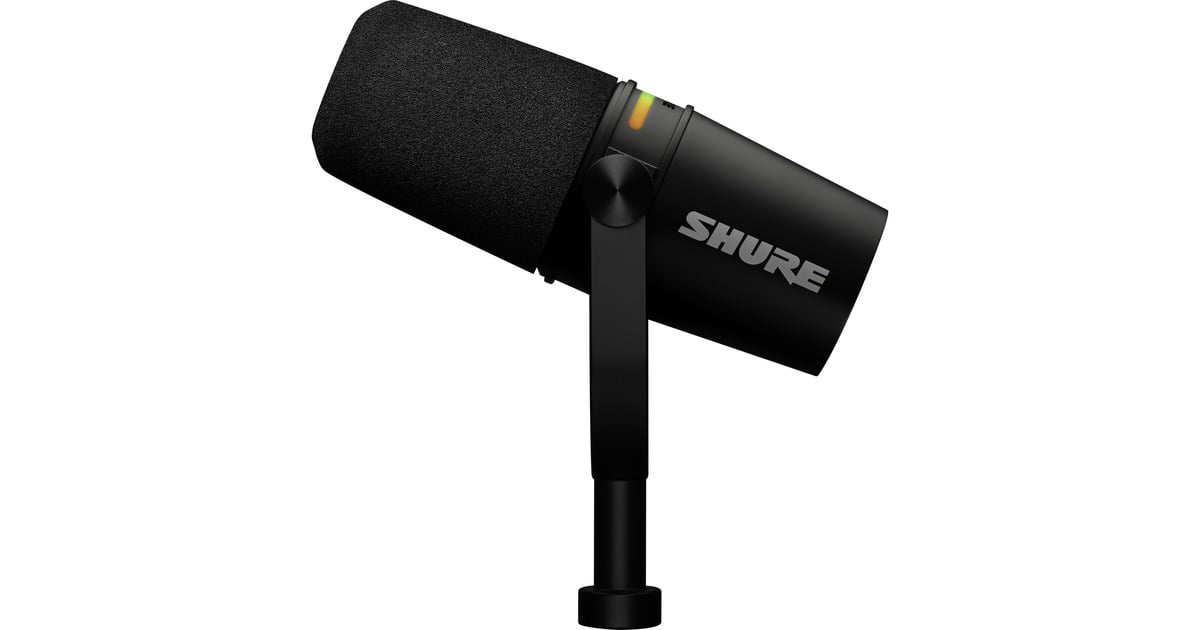 SHUREMV7+ Podcastmicrofoon  (Zwart)