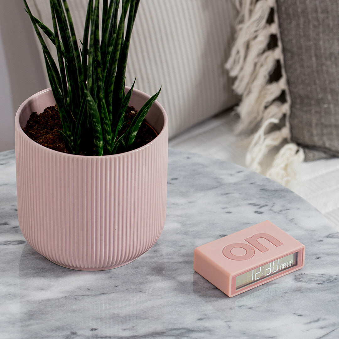 Lexon flip classic digitale wekker - pink