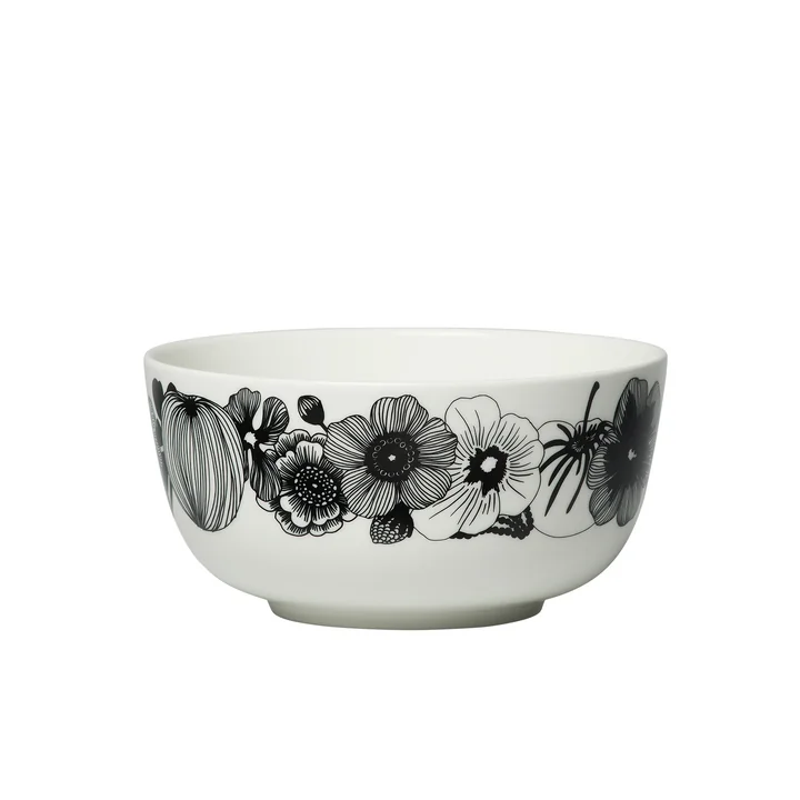 Marimekko - Oiva Siirtolapuutarha Schale 900 ml, weiss / schwarz