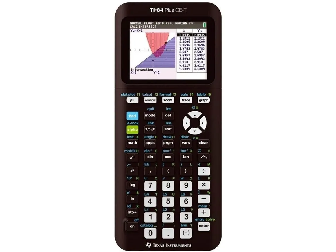 Texas TI-84 Plus CE-T Graphing calculator - inkl. UK-manual