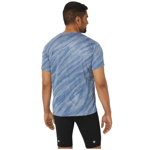T-shirt running ASICS CORE ALL OVER PRINT SS TOP LIGHT LIGHT NAVY/DENIM BLUE