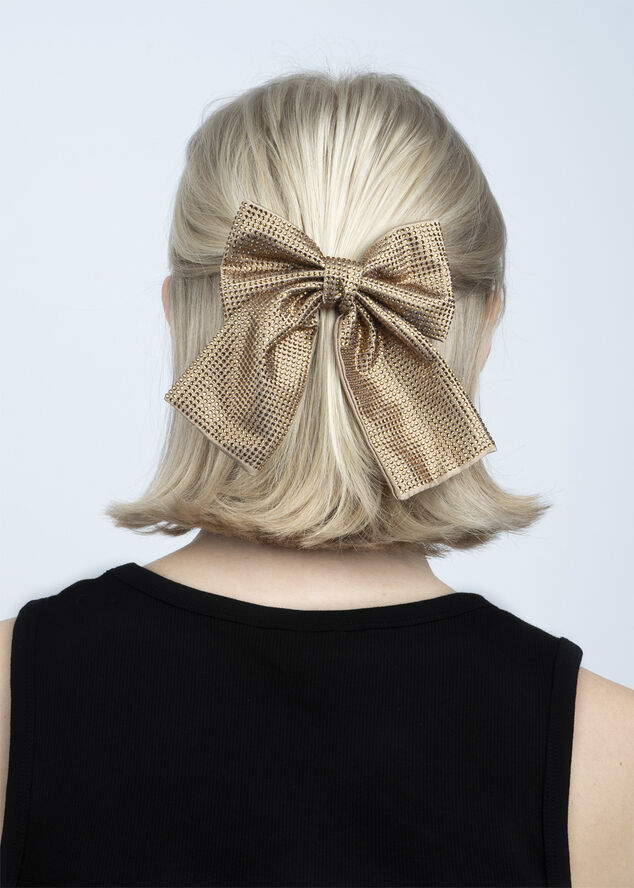 Sui Ava Kelly Crystal Bow Taupe