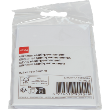 HEMA 105 Labels 75X34MM