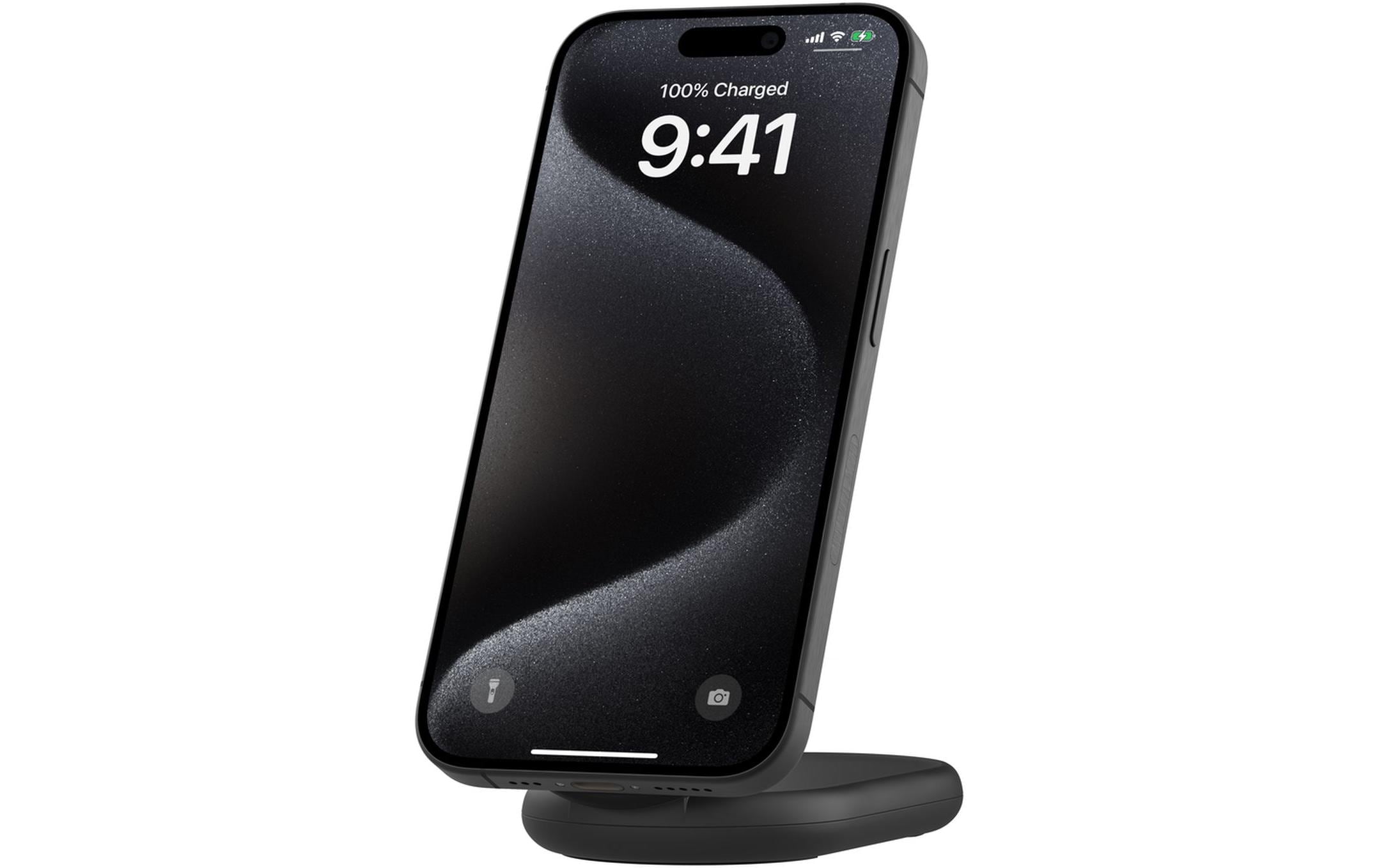 Wireless Charger Boostcharge klappbar Schwarz inkl. NetzteilVerstellbare kabellose magnetische Ladestation mit Qi2