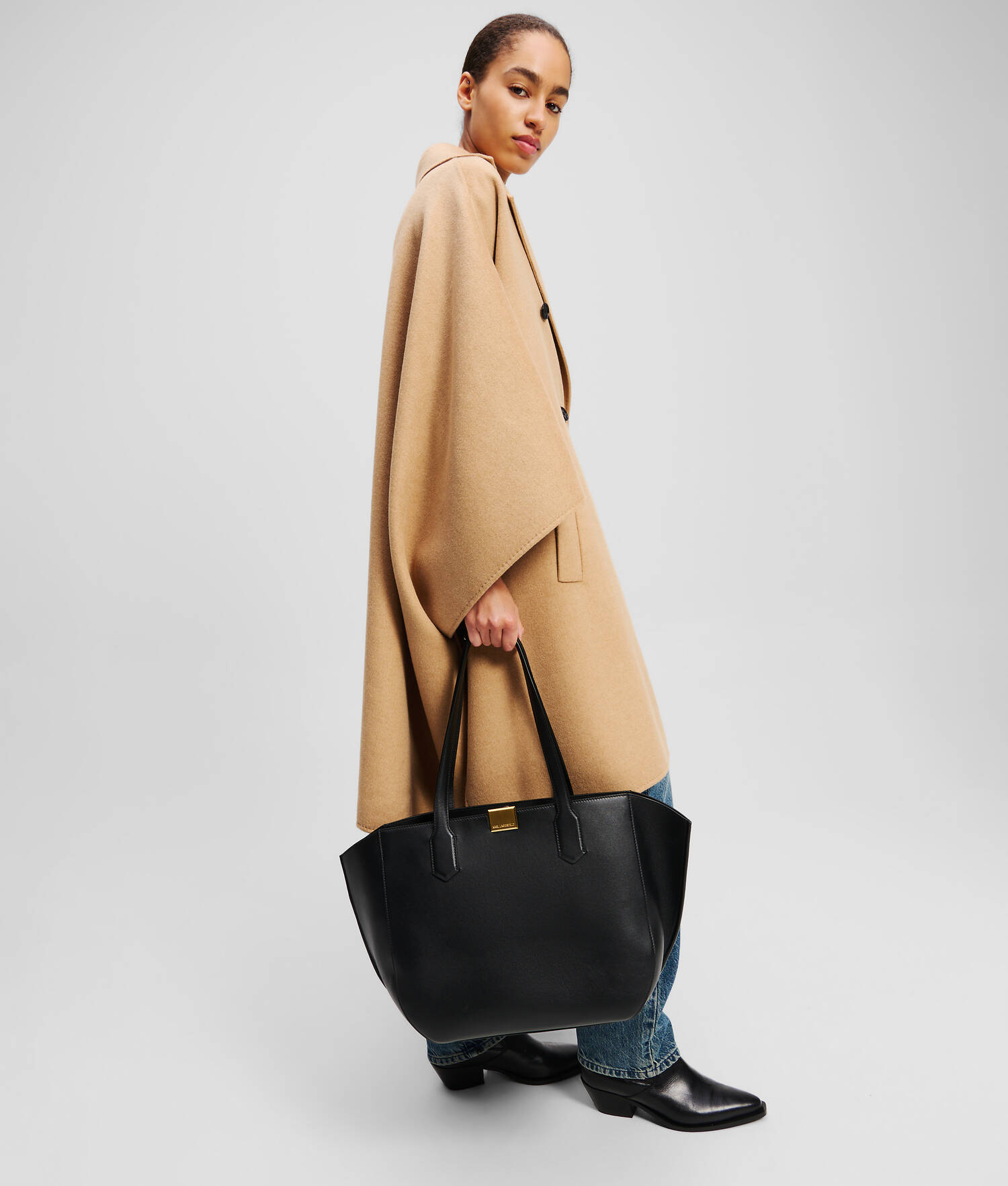 SAC CABAS K/FOREVER - Noir/Or