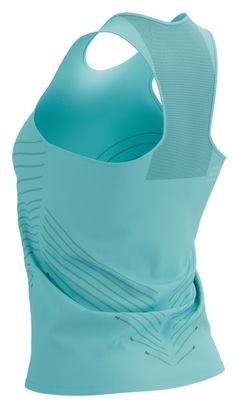 Débardeur Femme Compressport Performance Singlet W Aqua Bleu
