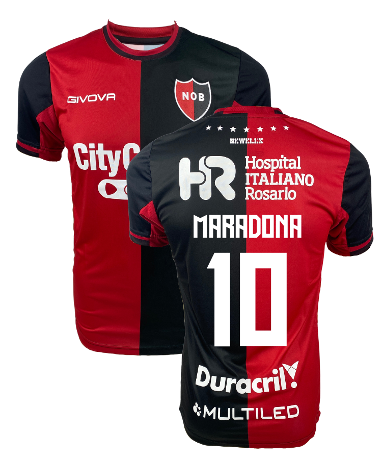 Newell's Old Boys Thuisshirt 2024 Bedrukking Maradona - Voetbalshirt A