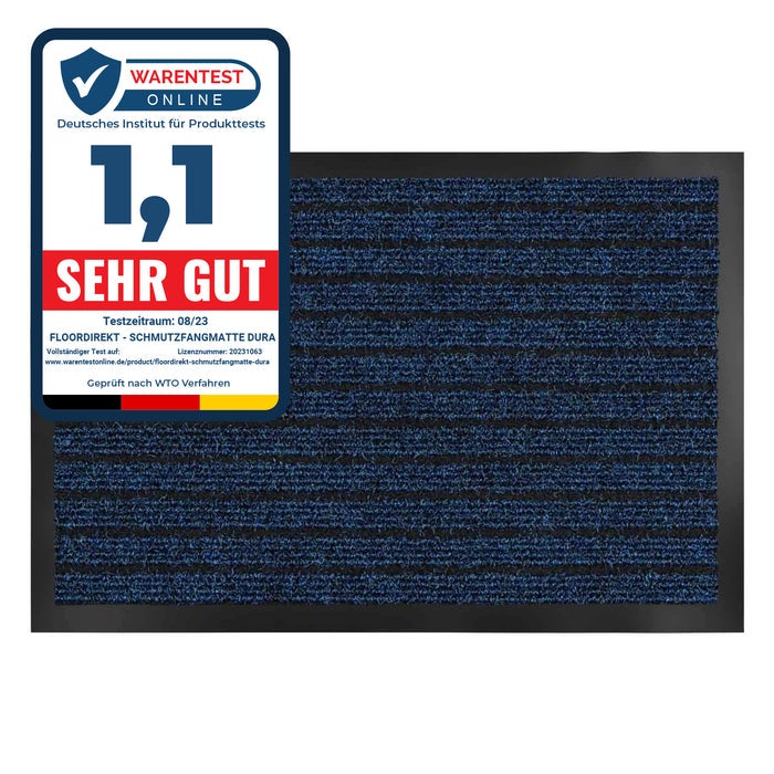 Dura vuilvangmat - Deurmat voor binnen & buiten - Blauw 66 x 120 cm