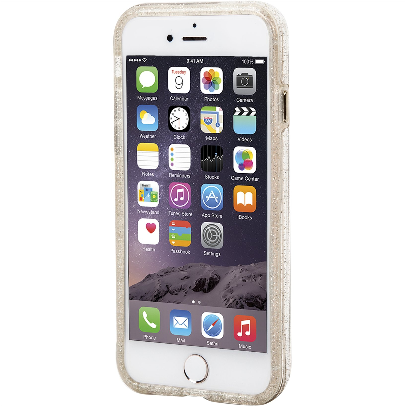 iPhone SE (2022/2020) / 8 / 7 / 6S Hardcase Hülle Sheer Glam Cover (CM034684) - Transparent / Gold