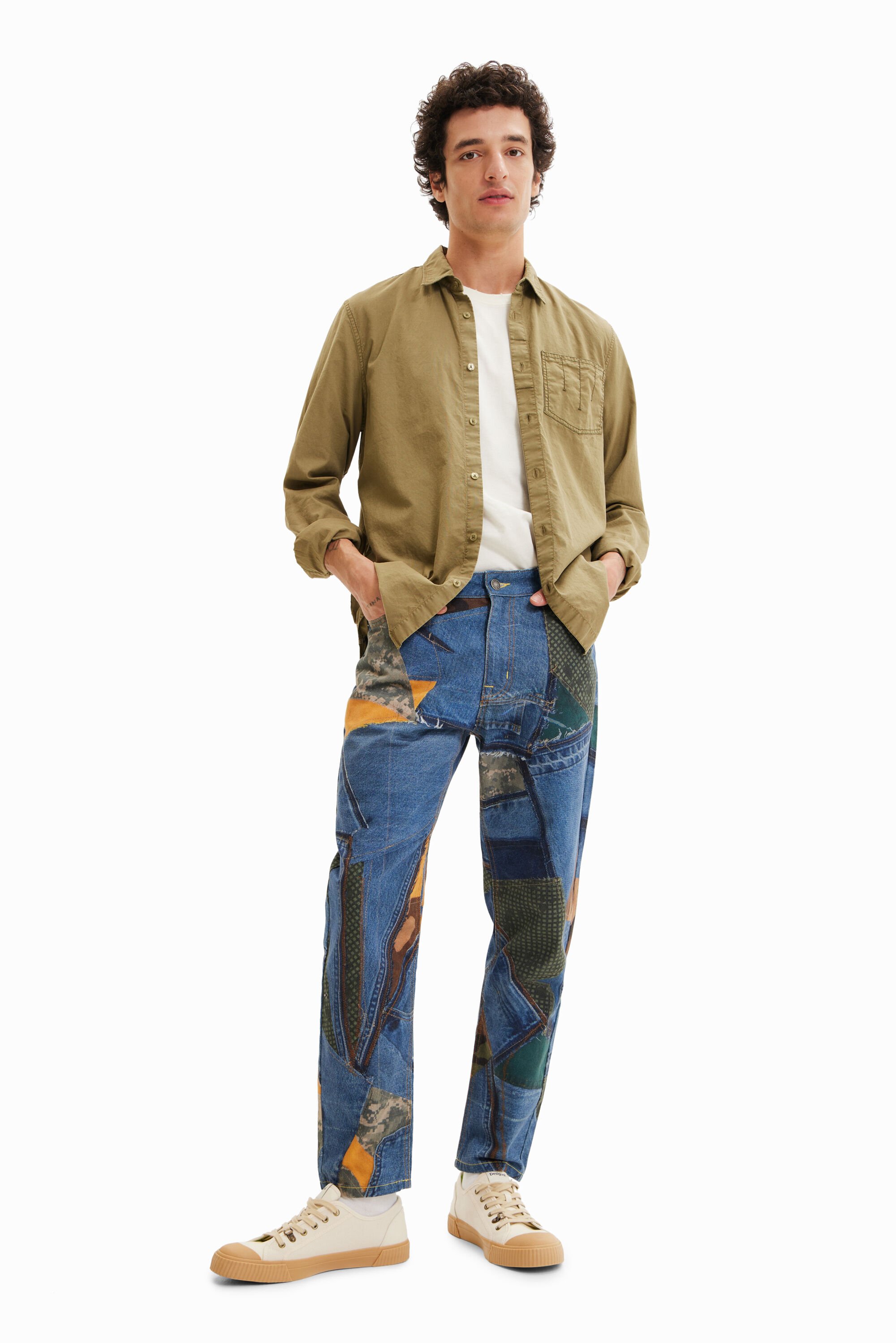Chemise manches longues broderies