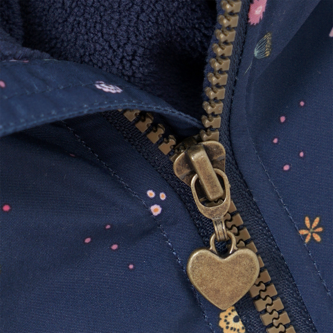 Topomini Baby Winterjacke mit Fleecefutter dunkelblau