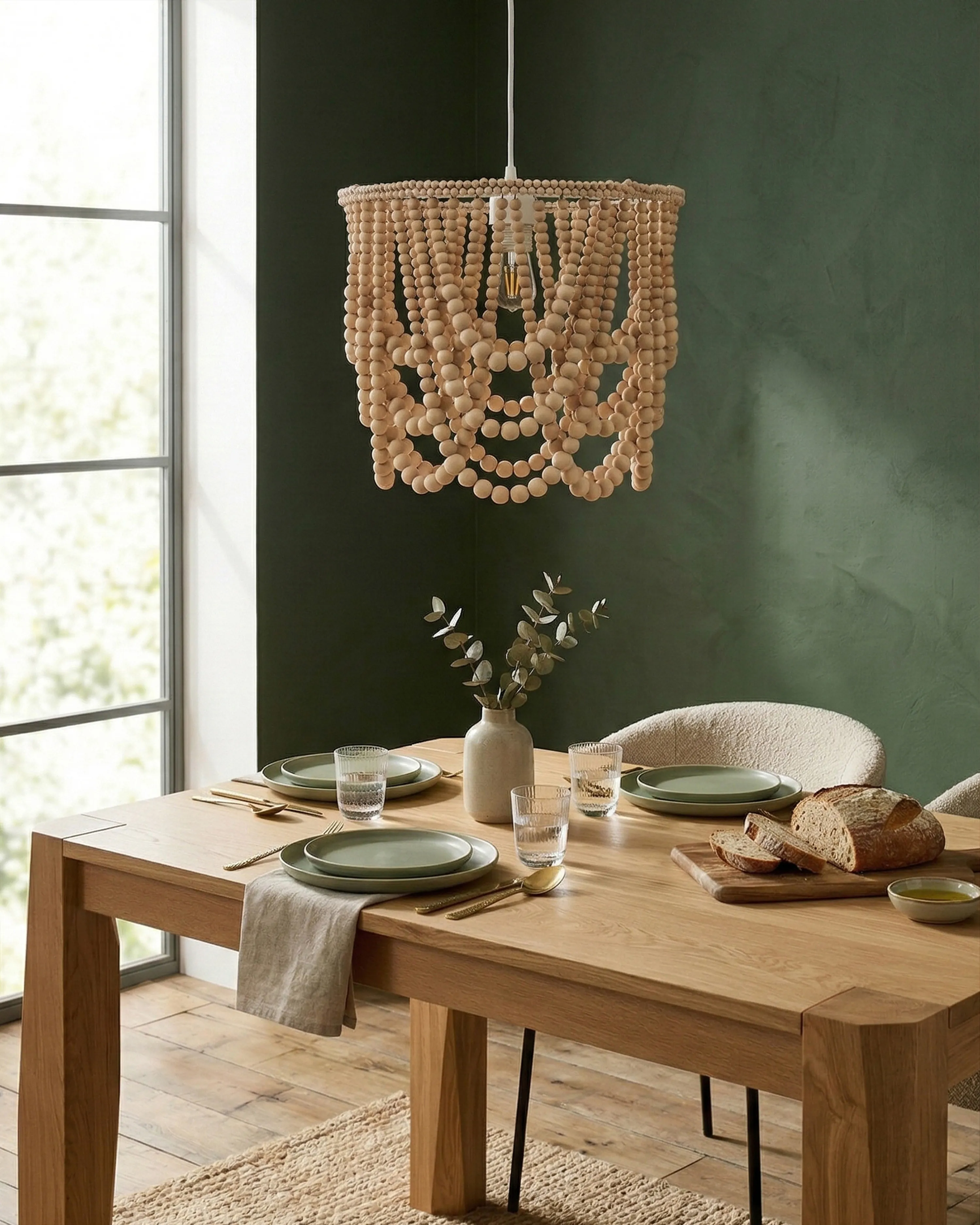 Kroonluchter VERUGAL Hout Lichtbruin