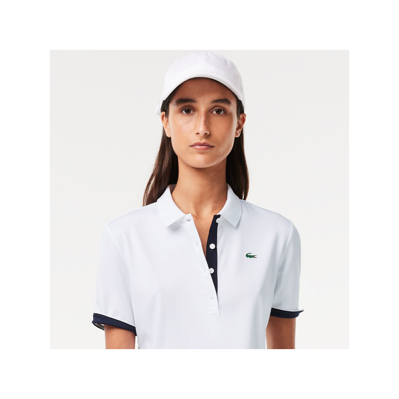 Polo tennis femme Lacoste Sleeved Ribbed