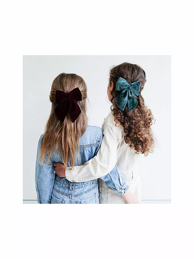 MIMI & LULA Haarspangen 2 Stück AGNES OVERSIZE BOW PACK- TEAL Into the Woods dunkelgrün