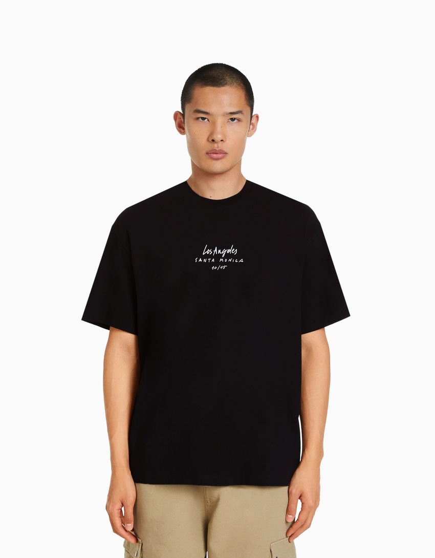 Camiseta de manga curta com estampa
