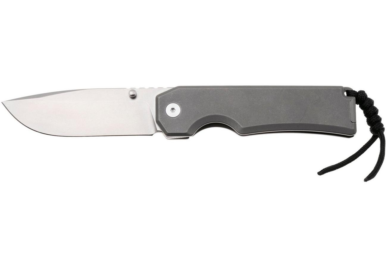 Big Idea Design Ti Pocket Knife II TI-PK-II Stonewashed Titanium, M390, zakmes