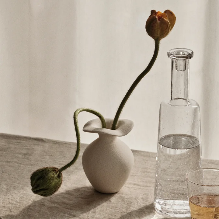 Broste Copenhagen - Florentina Vase, Ø 24 cm x H 32 cm, beige