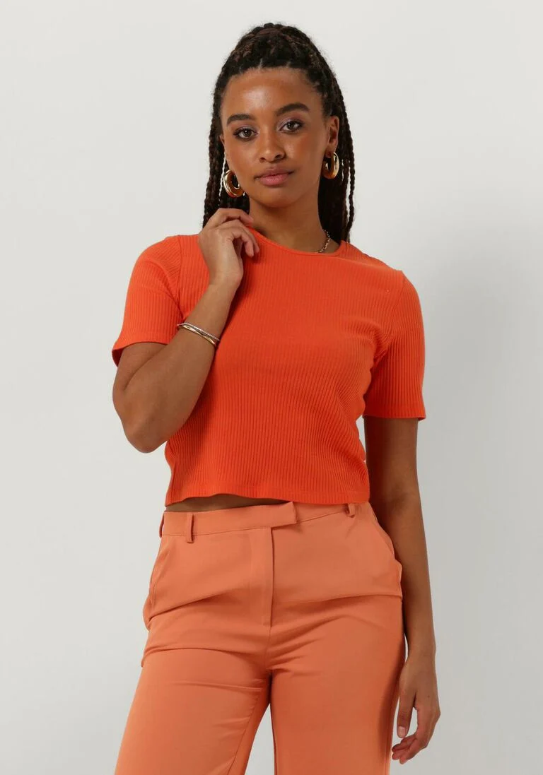 ANOTHER LABEL oranje another label top elyne t-shirt s/s