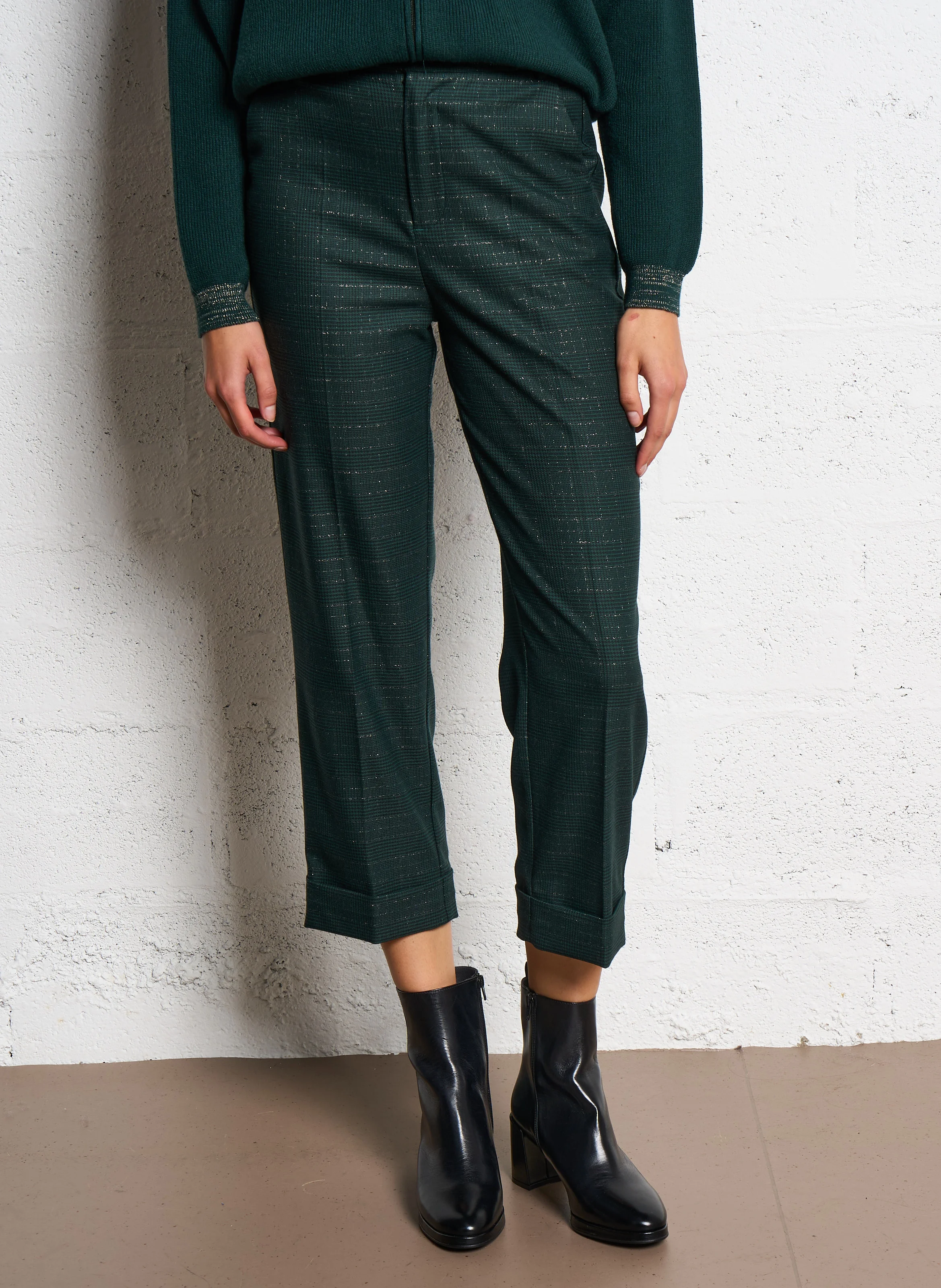 Pantalon à pinces | Vert