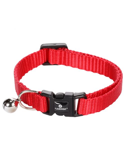 Flamingo Kattenhalsband Bel Ziggi - Kattenhalsband - 20-35 cm Rood