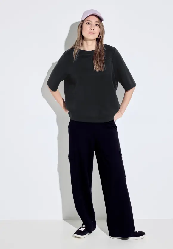 Kurzarm Sweatshirt - Black