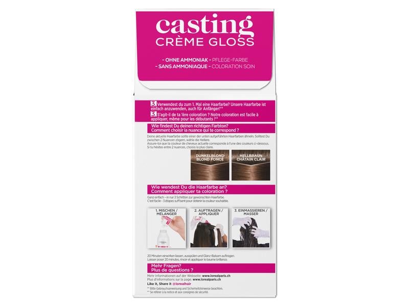 L'Oréal Paris Haarcoloration Casting Crème Gloss 600 Dunkel Semi-permanente Haarfarbe