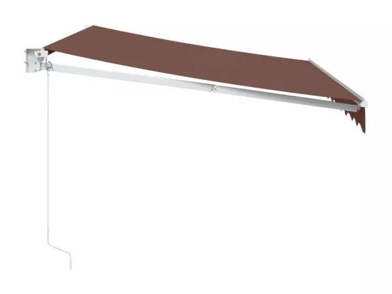 Auvent manuel rétractable marron 300x250 cm