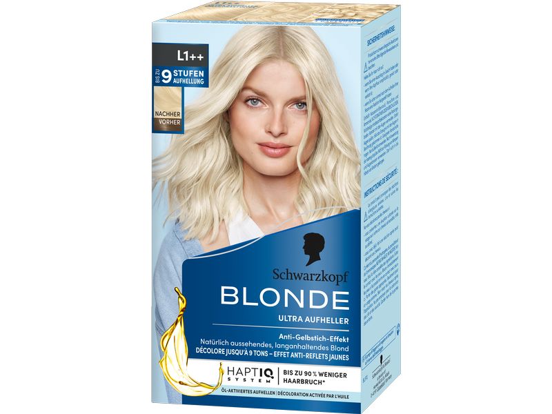 Schwarzkopf Blonde Haarcoloration Ultra Aufheller L1 Haarfarbe mit Anti-Schädigungs-System