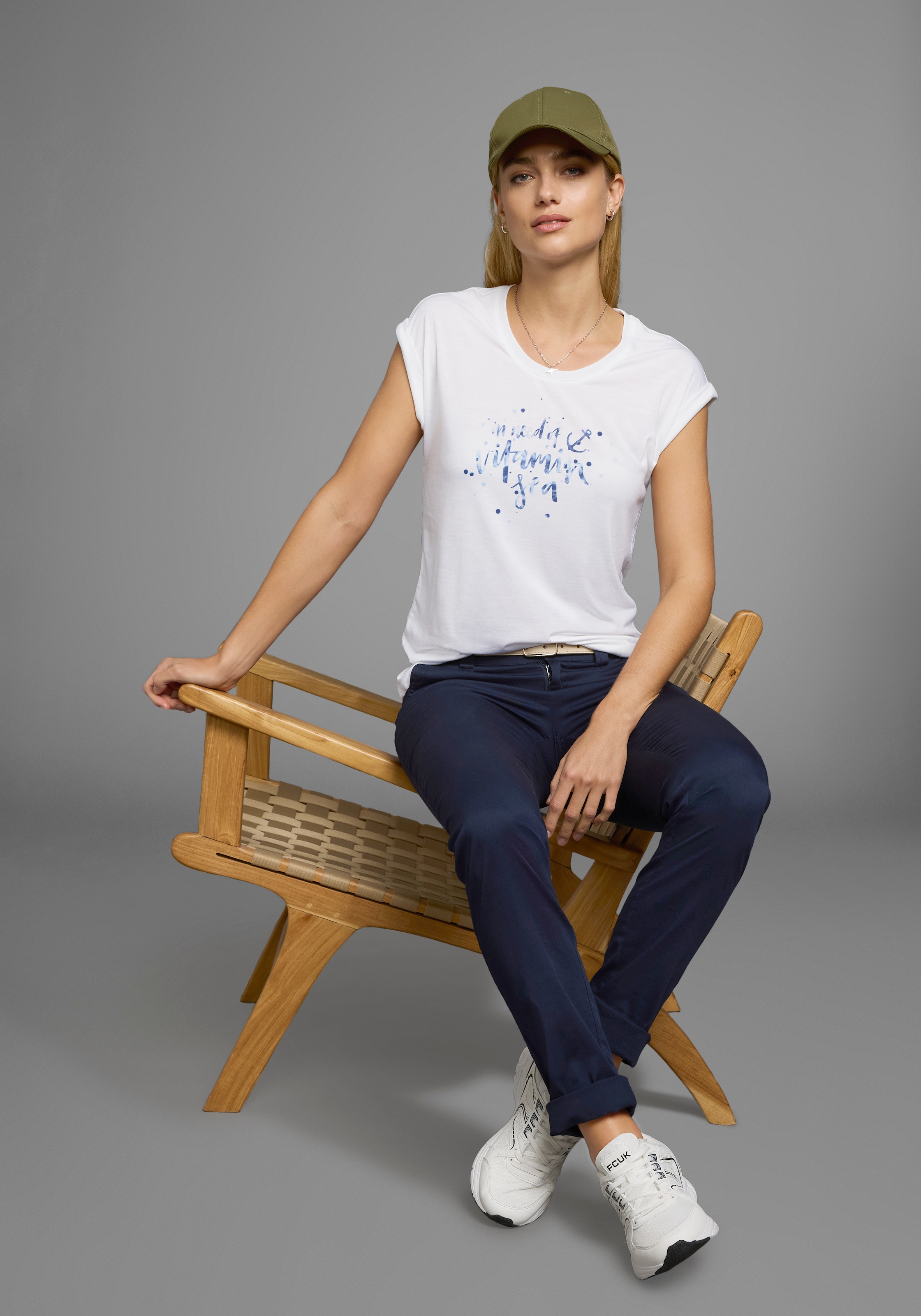 Ocean Sportswear T-Shirt, 2 Stk. Kurzarm mit Aufschlag,  lässiger Schnitt,  mit Logodruck