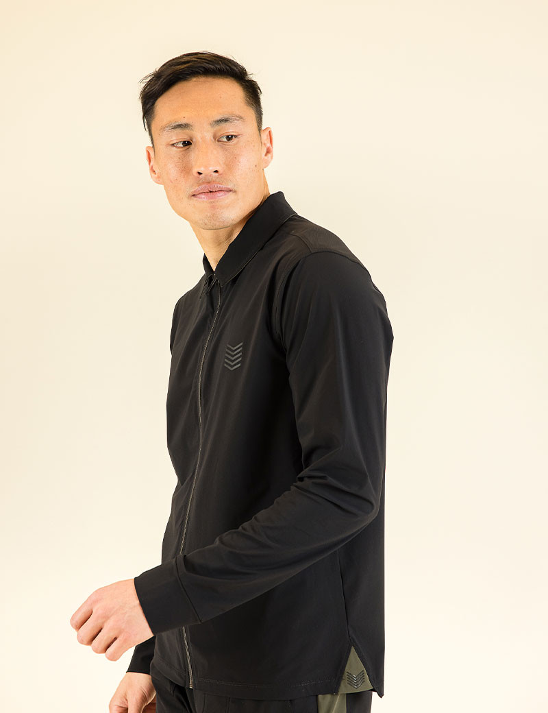 HBT ARMY | CHARLIE ZIP CHEMISE HOMME NOIR