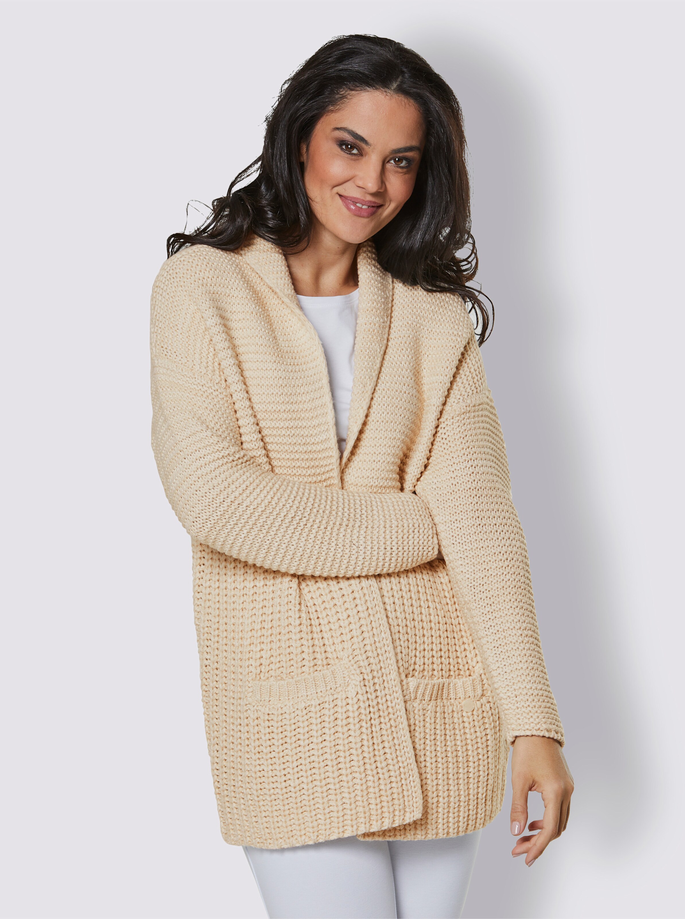 Polyacryl-Merino-Strickjacke