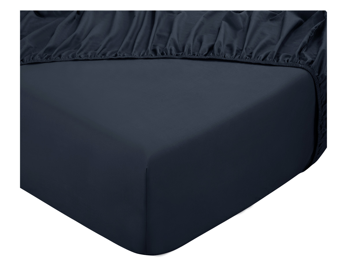 DoubleDry Home 90 x 200 cm hoeslaken - antracietblauw