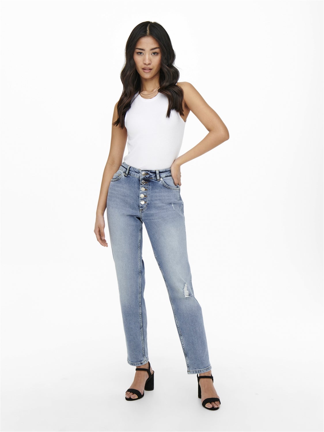 ONLBOBBY Mittlere Taille Skinny Fit Jeans Light Blue Denim