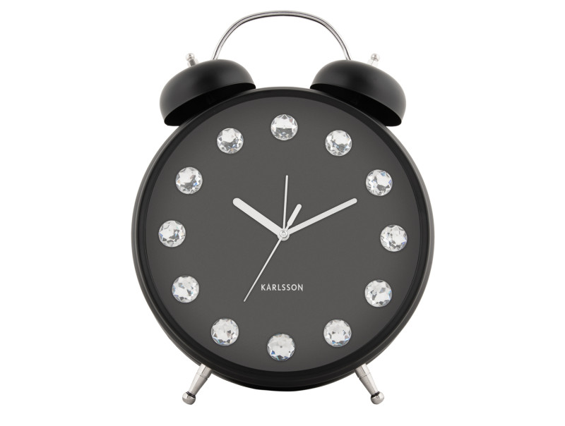 Alarm Clock Glam Diamonds XL KA6019BK Black