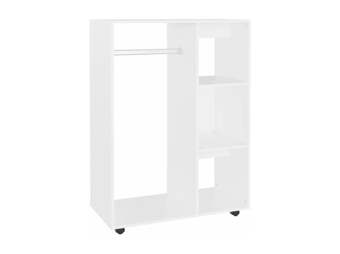 Garde-robe Blanc 80x40x110 cm Bois d’ingénierie