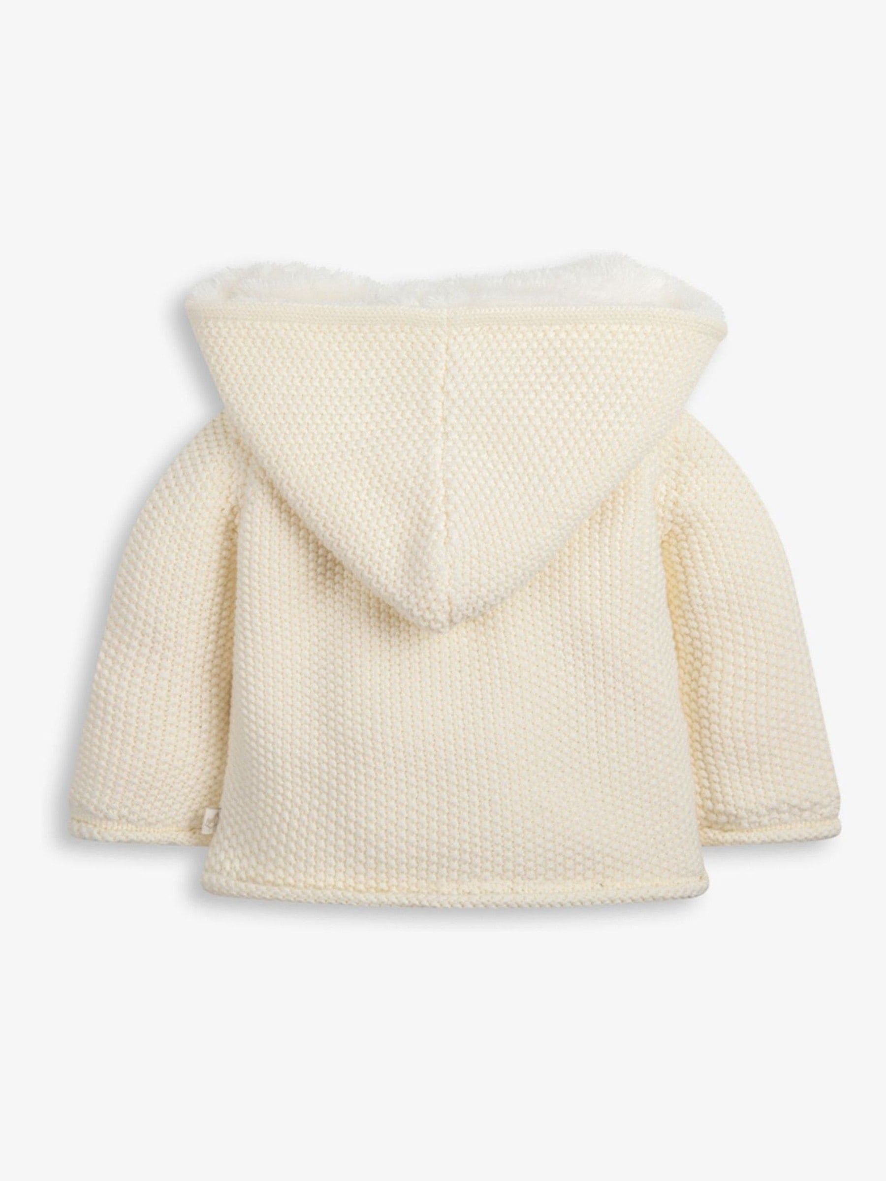 Crème - The Little Tailor Pixie babyjasje met pluizige voering van 100% katoen